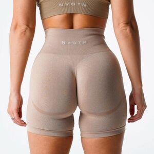 NVGTN Beige Contour Seamless Shorts